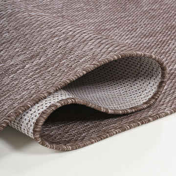 Miles Modern Minimalist Radius Corner Solid Indoor/Outdoor Area Rug